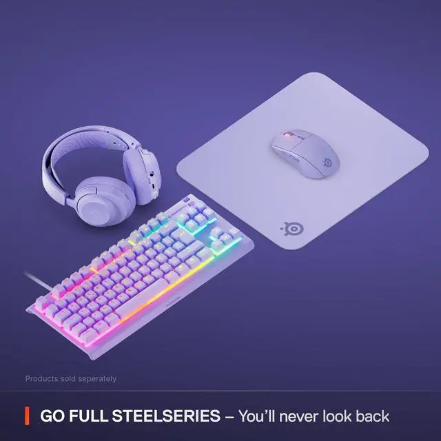 Alt view image 6 of 7 - SteelSeries QcK Cloth Gaming Mouse Pad - Exclusive Micro-Woven Surface, Optimized for Gaming Sensors, Maximum Control - Size M - Lavender