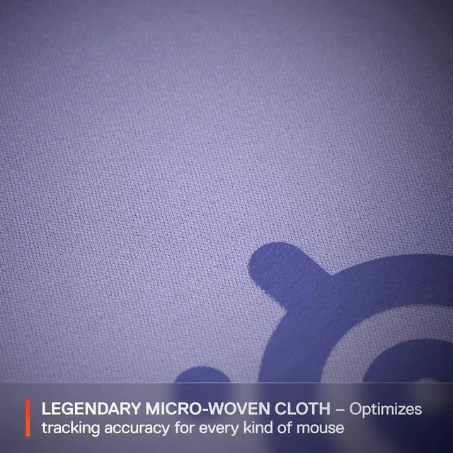 Alt view image 4 of 7 - SteelSeries QcK Cloth Gaming Mouse Pad - Exclusive Micro-Woven Surface, Optimized for Gaming Sensors, Maximum Control - Size M - Lavender