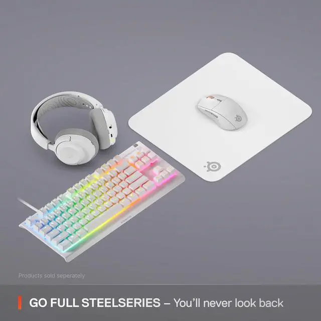 Alt view image 6 of 7 - SteelSeries QcK Cloth Gaming Mouse Pad - Exclusive Micro-Woven Surface, Optimized for Gaming Sensors, Maximum Control - Size M - White