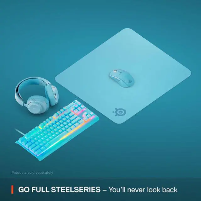 Alt view image 6 of 7 - SteelSeries QcK Cloth Gaming Mouse Pad - Exclusive Micro-Woven Surface, Optimized for Gaming Sensors, Maximum Control - Size L - Aqua