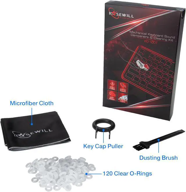 Alt view image 6 of 6 - Rosewill Mechanical Keyboard Rubber O-Rings, Switch Sound Dampener, 120 pcs - RO-100T