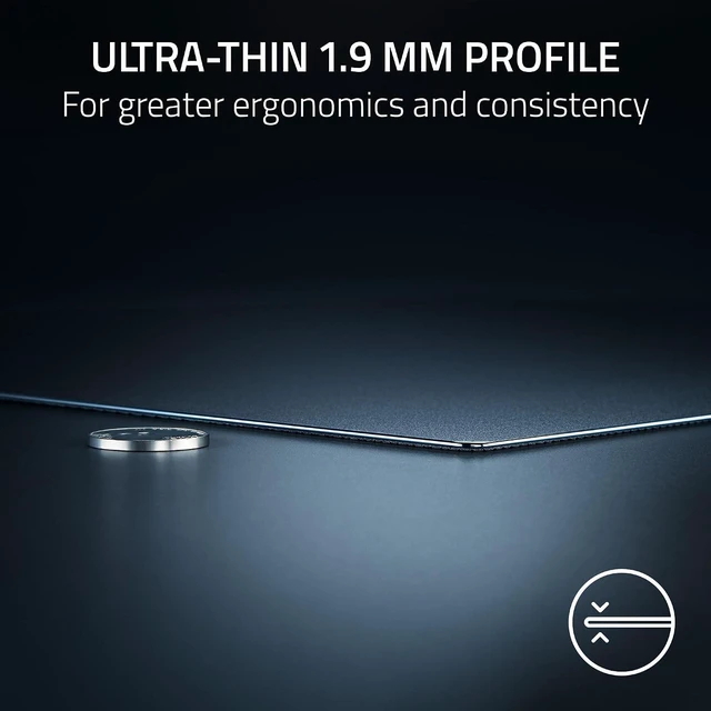 Alt view image 2 of 11 - Razer Atlas Pro, Tempered Glass Gaming Mouse Mat, Ultra-Thin 1.9mm, Dirt and Scratch Resistant, Ultra-Smooth Low-Friction Surface, Optimized for Optical Sensors, Anti-Slip Base, Black
