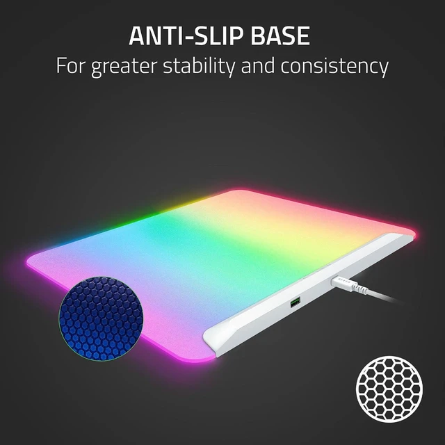 Alt view image 7 of 9 - Razer Firefly V2 Pro Fully Illuminated RGB Gaming Mouse Mat, White,Backlit Design, 15 Zone Chroma Lighting, USB 2.0 Port, Detachable USB Type C Cable, Micro Textured Surface, Anti Slip Base