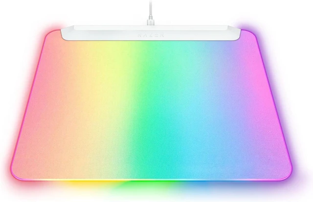 Alt view image 8 of 9 - Razer Firefly V2 Pro Fully Illuminated RGB Gaming Mouse Mat, White,Backlit Design, 15 Zone Chroma Lighting, USB 2.0 Port, Detachable USB Type C Cable, Micro Textured Surface, Anti Slip Base