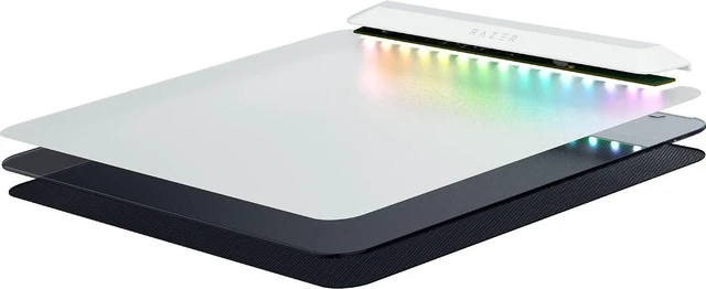 Alt view image 9 of 9 - Razer Firefly V2 Pro Fully Illuminated RGB Gaming Mouse Mat, White,Backlit Design, 15 Zone Chroma Lighting, USB 2.0 Port, Detachable USB Type C Cable, Micro Textured Surface, Anti Slip Base