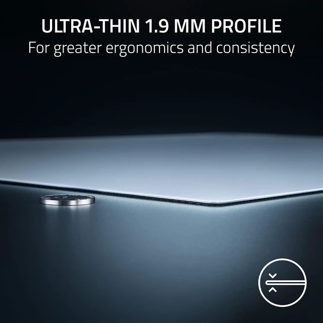 Alt view image 2 of 12 - Razer Atlas Pro, Tempered Glass Gaming Mouse Mat, Ultra-Thin 1.9mm, Dirt and Scratch Resistant, Ultra-Smooth Low-Friction Surface, Optimized for Optical Sensors, Anti-Slip Base, White