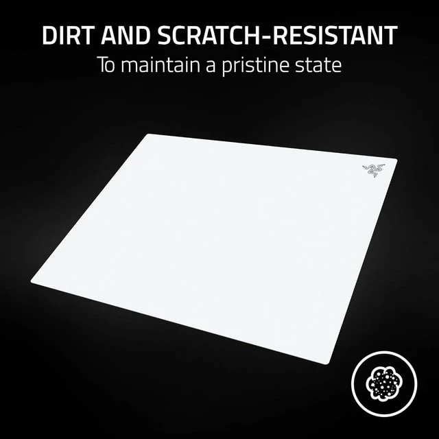 Alt view image 6 of 12 - Razer Atlas Pro, Tempered Glass Gaming Mouse Mat, Ultra-Thin 1.9mm, Dirt and Scratch Resistant, Ultra-Smooth Low-Friction Surface, Optimized for Optical Sensors, Anti-Slip Base, White