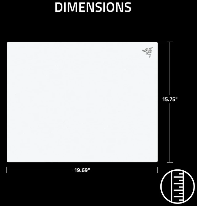 Alt view image 9 of 12 - Razer Atlas Pro, Tempered Glass Gaming Mouse Mat, Ultra-Thin 1.9mm, Dirt and Scratch Resistant, Ultra-Smooth Low-Friction Surface, Optimized for Optical Sensors, Anti-Slip Base, White