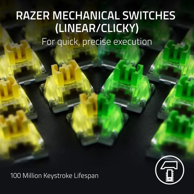 Alt view image 2 of 11 - Razer BlackWidow V4 Pro Wired Mechanical Gaming Keyboard - Green Switches (Tactile & Clicky), Doubleshot ABS Keycaps, Command Dial, Chroma RGB, Magnetic Wrist Rest, Snap Tap - Black