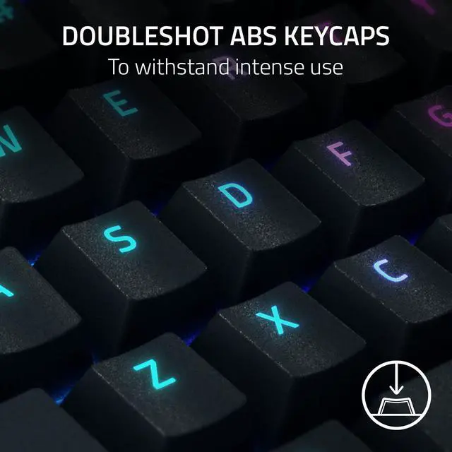 Alt view image 6 of 11 - Razer BlackWidow V4 Pro Wired Mechanical Gaming Keyboard - Green Switches (Tactile & Clicky), Doubleshot ABS Keycaps, Command Dial, Chroma RGB, Magnetic Wrist Rest, Snap Tap - Black