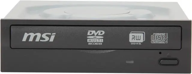 Alt view image 2 of 4 - MSI 24X DVD Burner 24X DVD+R 8X DVD+RW 24X DVD-R 6X DVD-RW 16X DVD-ROM 48X CD-R 32X CD-RW 48X CD-ROM Black SATA Model DH-24AS