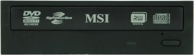 Alt view image 2 of 5 - MSI CD/DVD Burner 20X DVD+R 8X DVD+RW 8X DVD+R DL 20X DVD-R 6X DVD-RW 16X DVD-ROM 48X CD-R 32X CD-RW 48X CD-ROM Black SATA Model DH-20AL LightScribe Support