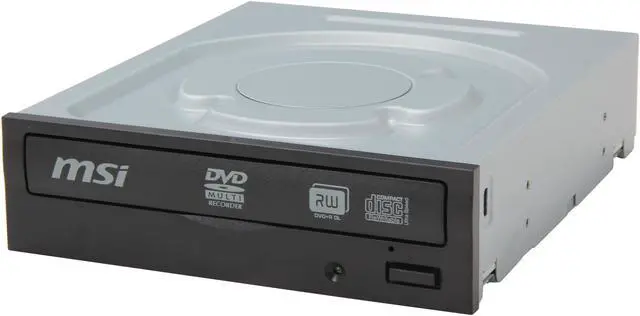 Main image of MSI DVD Burner 24X DVD+R 8X DVD+RW 24X DVD-R 8X DVD-RW 16X DVD-ROM 48X CD-R 32X CD-RW 48X CD-ROM Black SATA Model DH-24AS U88