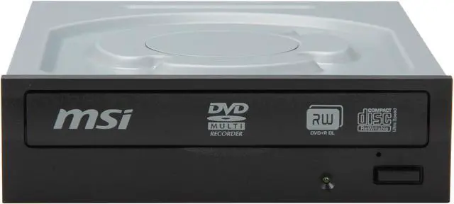 Alt view image 2 of 5 - MSI DVD Burner 24X DVD+R 8X DVD+RW 24X DVD-R 8X DVD-RW 16X DVD-ROM 48X CD-R 32X CD-RW 48X CD-ROM Black SATA Model DH-24AS U88