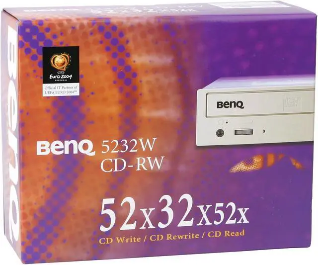 Alt view image 4 of 4 - BenQ CD Burner 52X CD-R 32X CD-RW 52X CD-ROM Beige IDE Model 5232W