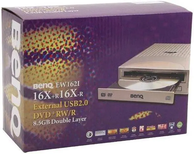 Alt view image 4 of 4 - BenQ USB 2.0 External DVD Burner Model EW162i