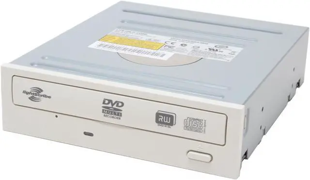 Main image of LITE-ON Beige 16X DVD+R 8X DVD+RW 8X DVD+R DL 16X DVD-R 6X DVD-RW 5X DVD-RAM 16X DVD-ROM 48X CD-R 24X CD-RW 48X CD-ROM 2M Cache ATAPI/E-IDE DVD Burner W/ LightScribe - OEM