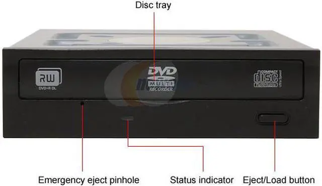 Alt view image 2 of 5 - LITE-ON Black 18X DVD+R 8X DVD+RW 8X DVD+R DL 18X DVD-R 6X DVD-RW 12X DVD-RAM 16X DVD-ROM 48X CD-R 32X CD-RW 48X CD-ROM IDE DVD Burner