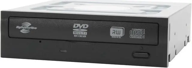 Main image of LITE-ON Black 20X DVD+R 8X DVD+RW 8X DVD+R DL 20X DVD-R 6X DVD-RW 12X DVD-RAM 16X DVD-ROM 48X CD-R 32X CD-RW 48X CD-ROM 2MB Cache SATA DVD Burner with LightScribe
