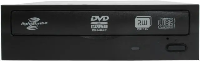 Alt view image 2 of 4 - LITE-ON Black 20X DVD+R 8X DVD+RW 8X DVD+R DL 20X DVD-R 6X DVD-RW 12X DVD-RAM 16X DVD-ROM 48X CD-R 24X CD-RW 48X CD-ROM 2MB Cache E-IDE/ATAPI DVD Burner with LightScribe Technology - OEM