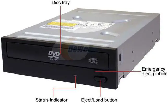 Alt view image 2 of 3 - LITE-ON Black 16X DVD-ROM 48X CD-ROM IDE DVD-ROM Drive Model DH-16D2P-04 - OEM