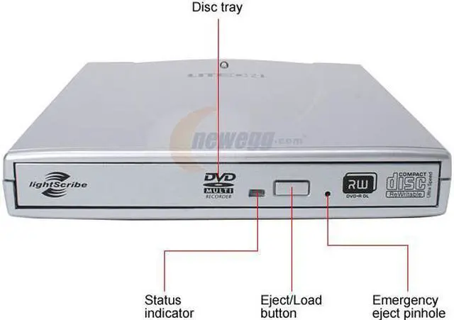 Alt view image 2 of 6 - LITE-ON USB 2.0 External Slim 8X DVD Burner with LightScribe Model DX-8A1H-01 LightScribe Support