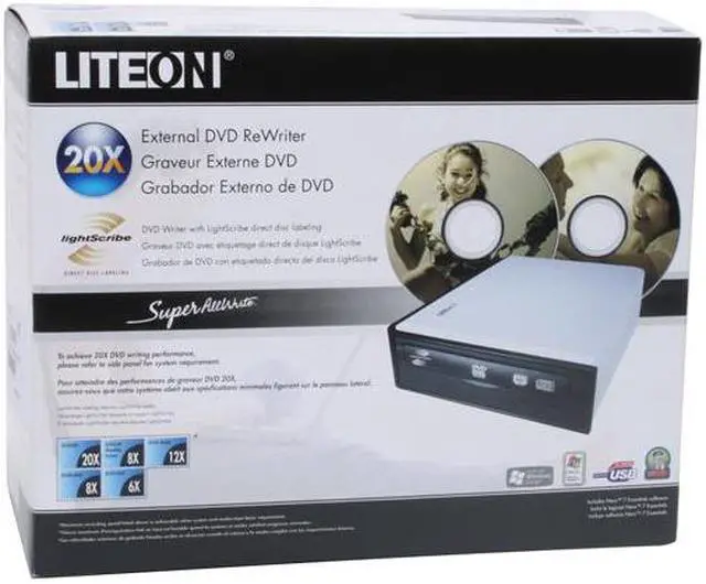 Alt view image 6 of 6 - LITE-ON USB 2.0 External 20X DVD Burner with LightScribe Model DX-20A3H-05 LightScribe Support