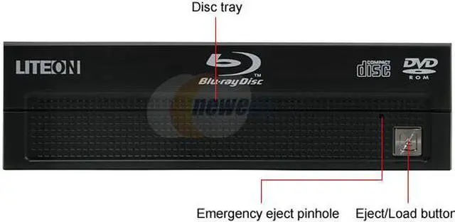 Alt view image 2 of 6 - LITE-ON Black 4X BD-ROM 12X DVD-ROM 32X CD-ROM SATA Internal 4X Blu-ray DVD ROM Model DH-4O1S-08