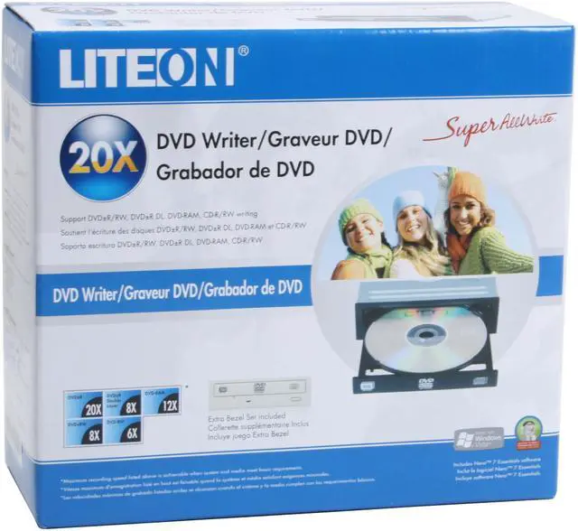 Alt view image 6 of 6 - LITE-ON 20X DVD±R DVD Burner 20X DVD+R 8X DVD+RW 8X DVD+R DL 20X DVD-R 6X DVD-RW 16X DVD-ROM 48X CD-R 32X CD-RW 48X CD-ROM Black IDE Model DH-20A4P-08