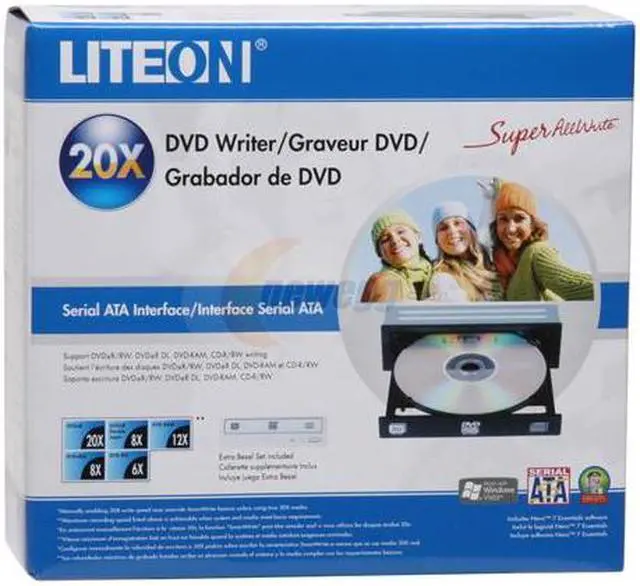 Alt view image 6 of 6 - LITE-ON 20X DVD±R DVD Burner 20X DVD+R 8X DVD+RW 8X DVD+R DL 20X DVD-R 6X DVD-RW 16X DVD-ROM 48X CD-R 32X CD-RW 48X CD-ROM Black SATA Model iHAS120-08