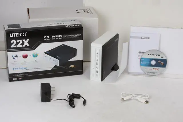 Alt view image 5 of 5 - LITE-ON USB External CD/DVD Writer Model eZAU422-08 LightScribe Support