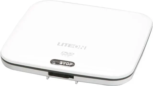 Alt view image 9 of 12 - LITE-ON USB 2.0 8X White Top Load External Slim DVD ROM Model eTDU108-46