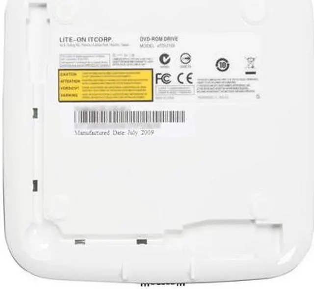 Alt view image 11 of 12 - LITE-ON USB 2.0 8X White Top Load External Slim DVD ROM Model eTDU108-46