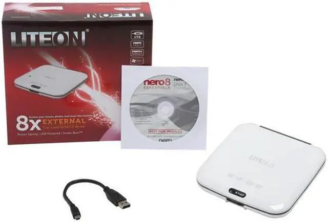 Alt view image 6 of 6 - LITE-ON USB 2.0 8X External DVD Writer Model eTAU208-46 LightScribe Support