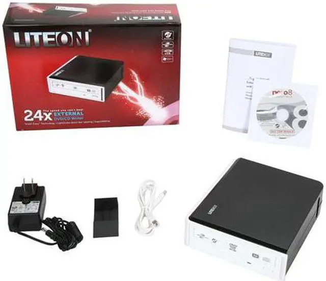 Alt view image 6 of 6 - LITE-ON USB 2.0 External 24X DVD Writer Model eHAU424-08 LightScribe Support