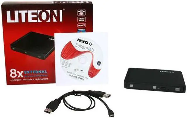 Alt view image 5 of 5 - LITE-ON External Ultra Slim DVD/CD Writer Model eNAU108-111