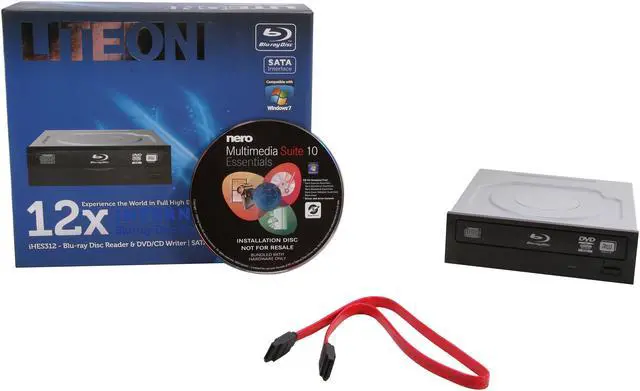 Alt view image 5 of 5 - LITE-ON 12X BD-ROM 16X DVD-ROM 48X CD-ROM SATA Internal H/H Internal BD Combo with Nero Essential Model IHES312-98