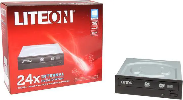 Alt view image 5 of 5 - LITE-ON 24X DVD Writer Internal 24X DVD+R 8X DVD+RW 12X DVD+R DL 24X DVD-R 6X DVD-RW 16X DVD-ROM 48X CD-R 32X CD-RW 48X CD-ROM SATA Model ihas324-07