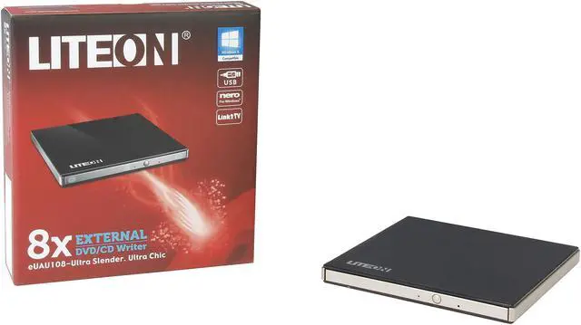 Alt view image 6 of 6 - LITE-ON USB 2.0 External CD/DVD Writer Model eUAU108