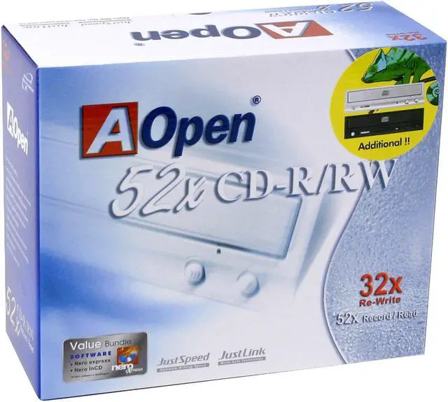 Alt view image 4 of 4 - AOpen CD Burner 52X CD-R 32X CD-RW 52X CD-ROM Gray IDE Model CRW-5232/ARR