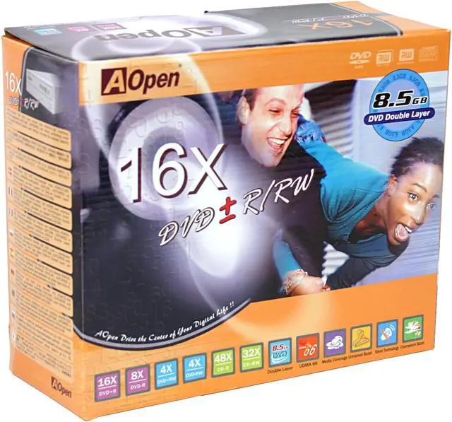 Alt view image 5 of 5 - AOpen DVD Burner 16X DVD+R 4X DVD+RW 2.4X DVD+R DL 8X DVD-R 4X DVD-RW 16X DVD-ROM 48X CD-R 32X CD-RW 48X CD-ROM Gray IDE Model DUW1608/ARR