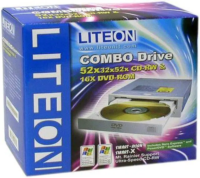 Alt view image 4 of 4 - LITE-ON Combo Drive 16X DVD-ROM 52X CD-R 32X CD-RW 52X CD-ROM Beige IDE Model SOHC-5232K