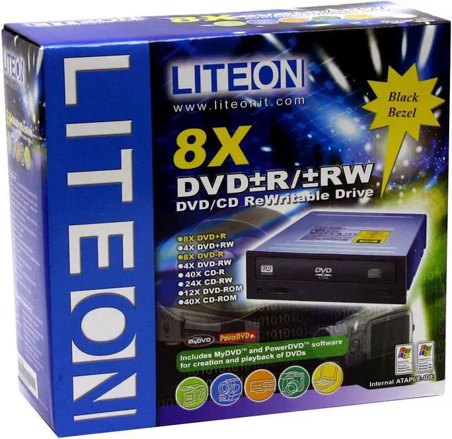LITE-ON CD/DVD Burner Black Model SOHW-812S - Newegg.com