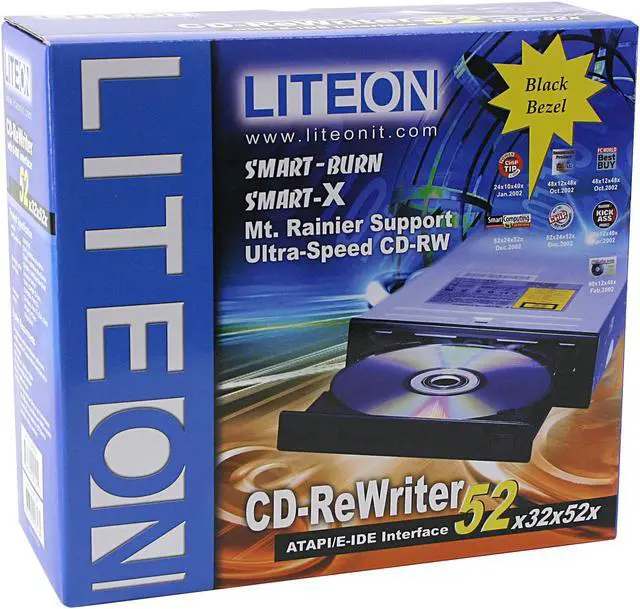 Alt view image 4 of 4 - LITE-ON CD Burner 52X CD-R 32X CD-RW 52X CD-ROM Black IDE Model SOHR-5238S