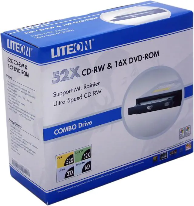 Alt view image 5 of 5 - LITE-ON Combo Drive 16X DVD-ROM 52X CD-R 32X CD-RW 52X CD-ROM Black IDE Model SOHC-5236V