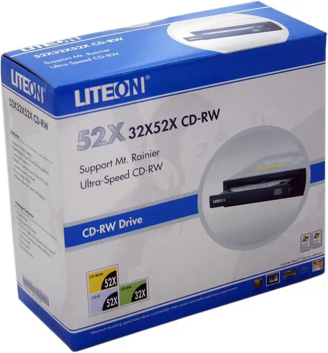 Alt view image 5 of 5 - LITE-ON 52X CD Burner 52X CD-R 32X CD-RW 52X CD-ROM Black IDE Model SOHR-5239V