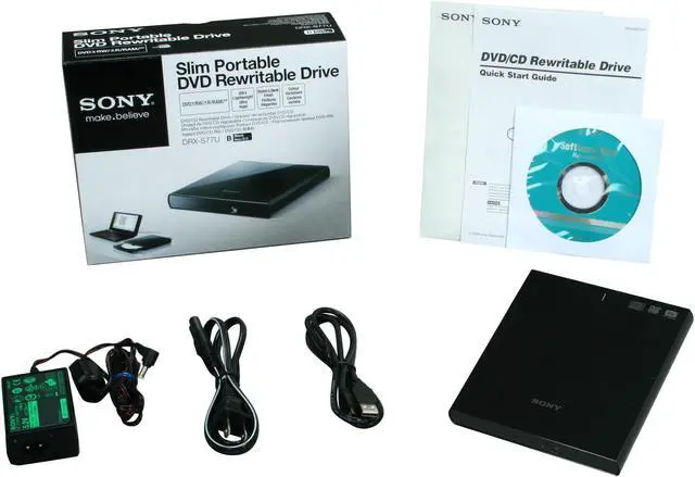 Alt view image 5 of 5 - Sony Optiarc USB 2.0 CD/DVD Burner(external) Model DRX-S77U/B