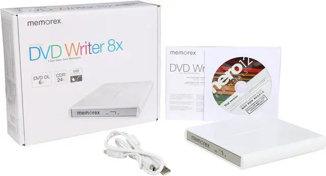 Alt view image 7 of 6 - Memorex USB 2.0 External Multi Format Slim DVD Recorder Model 98251
