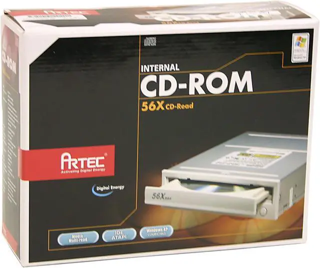 Alt view image 3 of 3 - ARTEC Beige 52X CD-ROM IDE CD-ROM Drive Model CSM-56 (CHM-56)