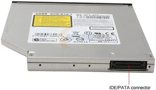 Alt view image 3 of 3 - Pioneer Slim DVD Burner With 5X DVD-RAM Write 8X DVD+R 8X DVD+RW 4X DVD+R DL 8X DVD-R 6X DVD-RW 8X DVD-ROM 24X CD-R 24X CD-RW 24X CD-ROM Black ATAPI Model DVR-K16 - OEM